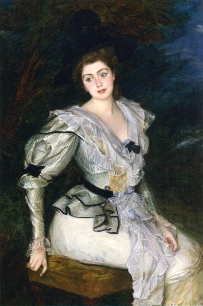 Ritratto di una baronessa in costume luigi XVI